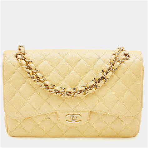 chanel yellow flap bag price|chanel double flap medium price.